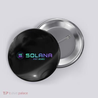 Solana Sol Coin Crypto Logo Blockchain Solana Button