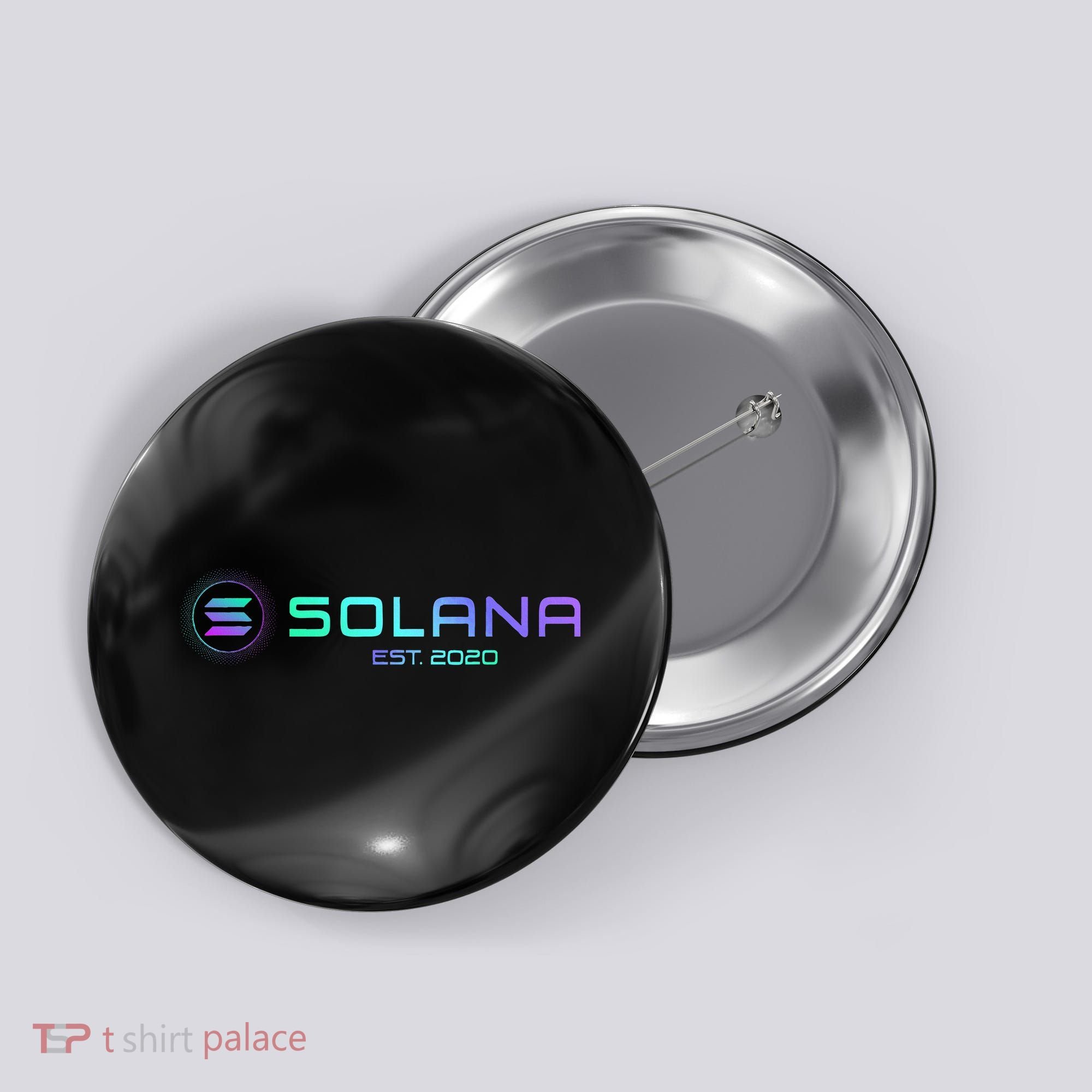 Solana Sol Coin Crypto Logo Blockchain Solana Button