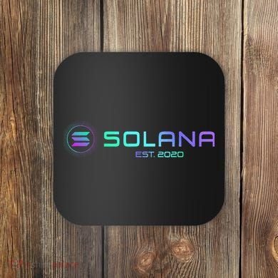 Solana Sol Coin Crypto Logo Blockchain Solana Coaster