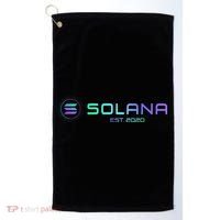 Solana Sol Coin Crypto Logo Blockchain Solana Golf Towel thumb 0