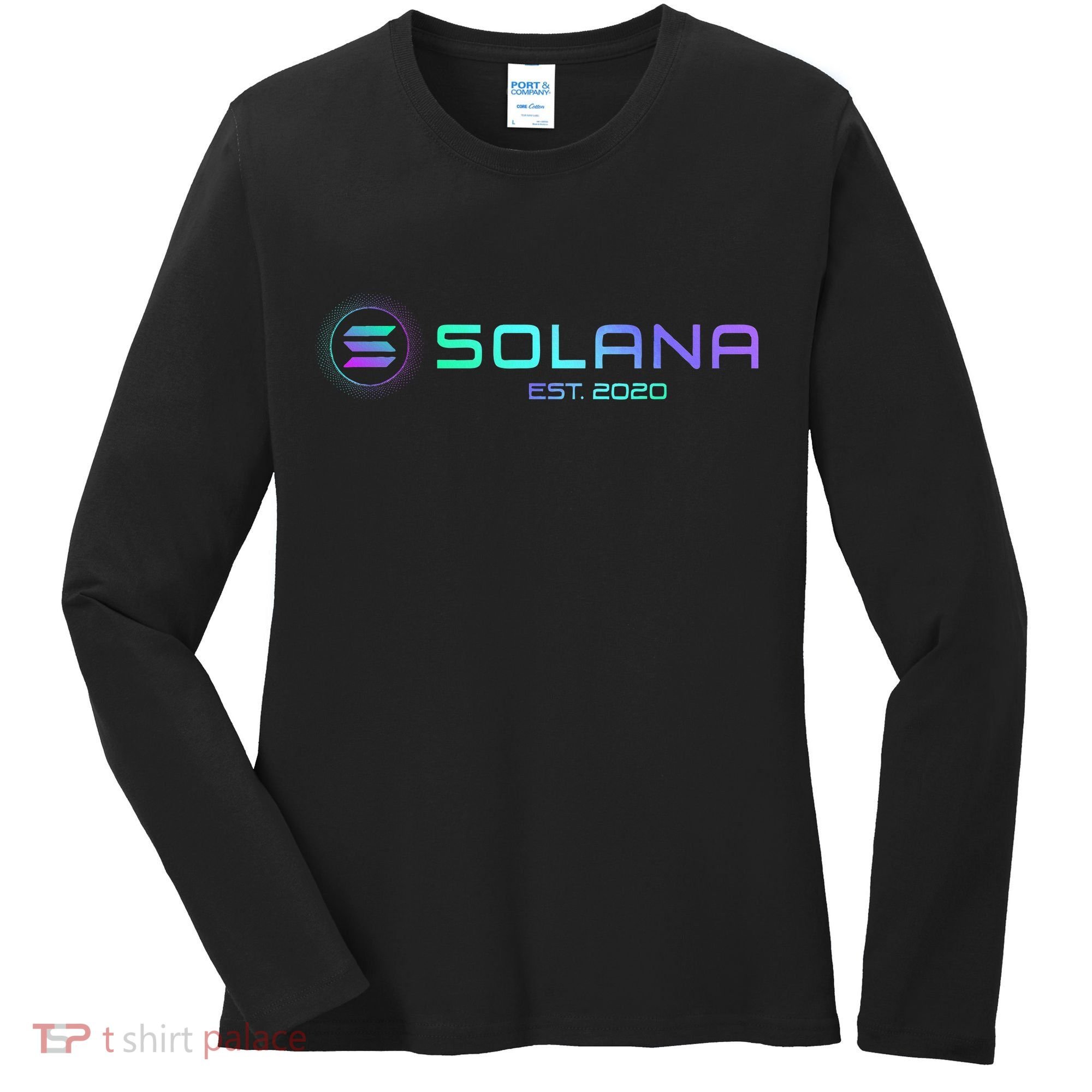 Solana Sol Coin Crypto Logo Blockchain Solana Women's Long Sleeve Shirt