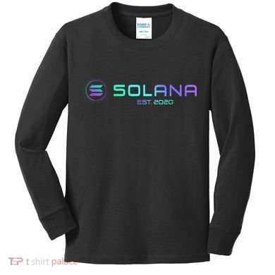 Solana Sol Coin Crypto Logo Blockchain Solana Kids Long Sleeve Shirt