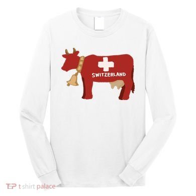 Switzerland Swiss Cow Long Sleeve Shirt