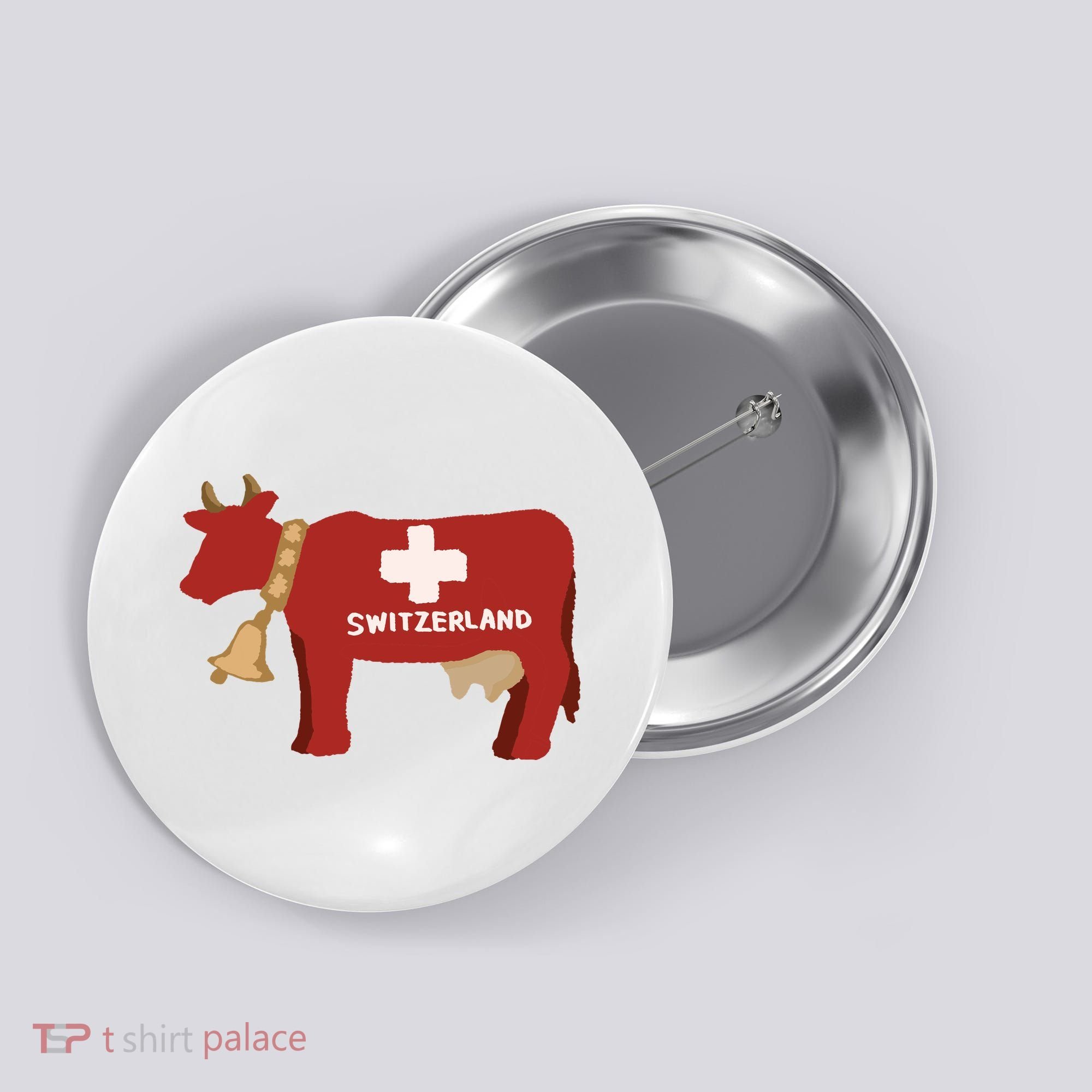 Switzerland Swiss Cow Button