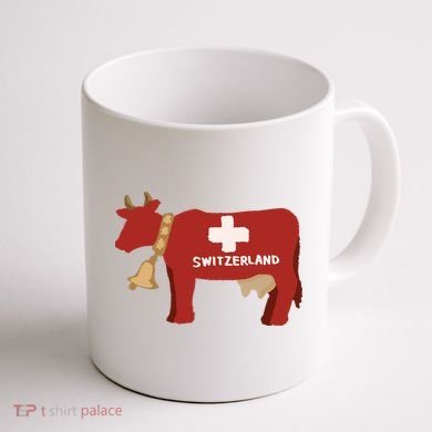 Switzerland Swiss Cow Coffee Mug back