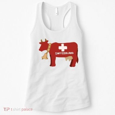 Switzerland Swiss Cow Women's Tank Top