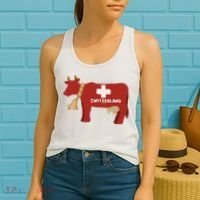 Switzerland Swiss Cow Women's Tank Top thumb 2