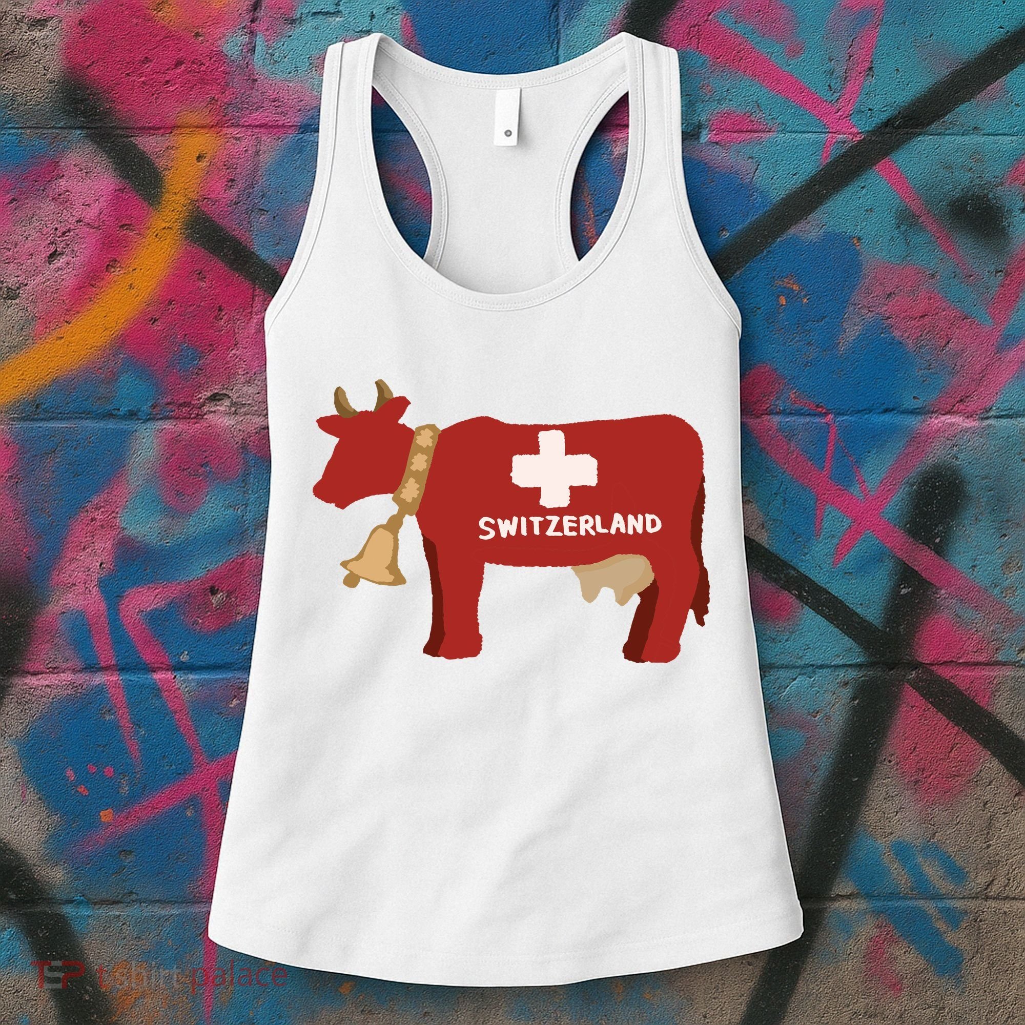 Switzerland Swiss Cow Women's Tank Top