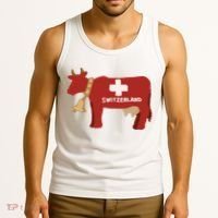 Switzerland Swiss Cow Tank Top thumb 3