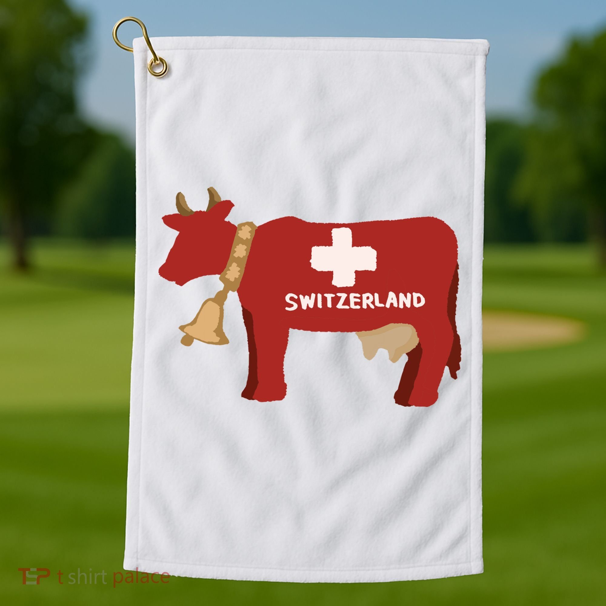 Switzerland Swiss Cow Golf Towel