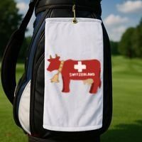 Switzerland Swiss Cow Golf Towel thumb 2