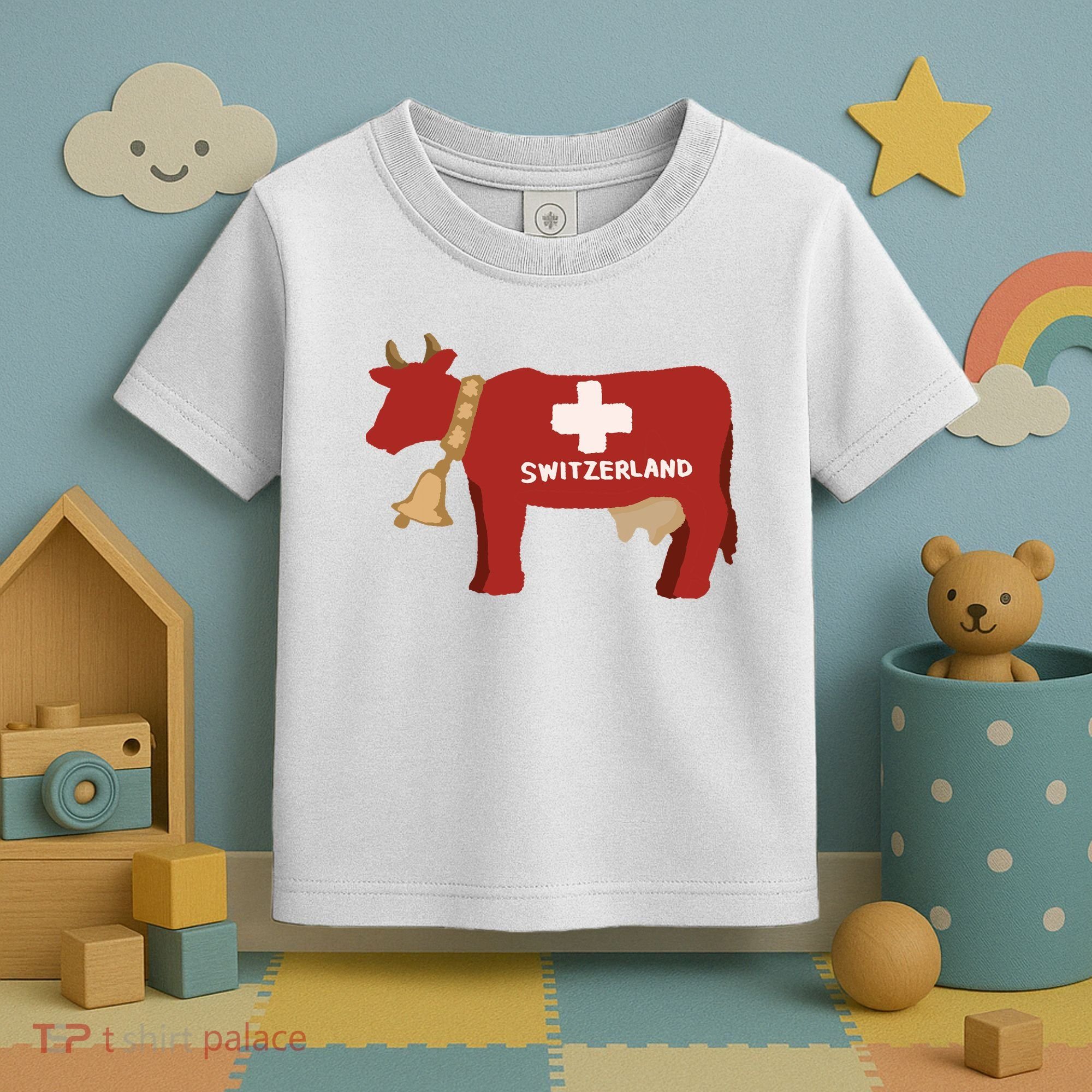 Switzerland Swiss Cow Toddler T-Shirt