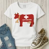 Switzerland Swiss Cow Women's T-Shirt thumb 3