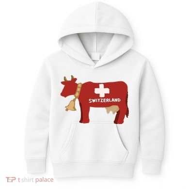 Switzerland Swiss Cow Kids Hoodie