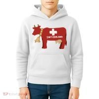 Switzerland Swiss Cow Kids Hoodie thumb 4