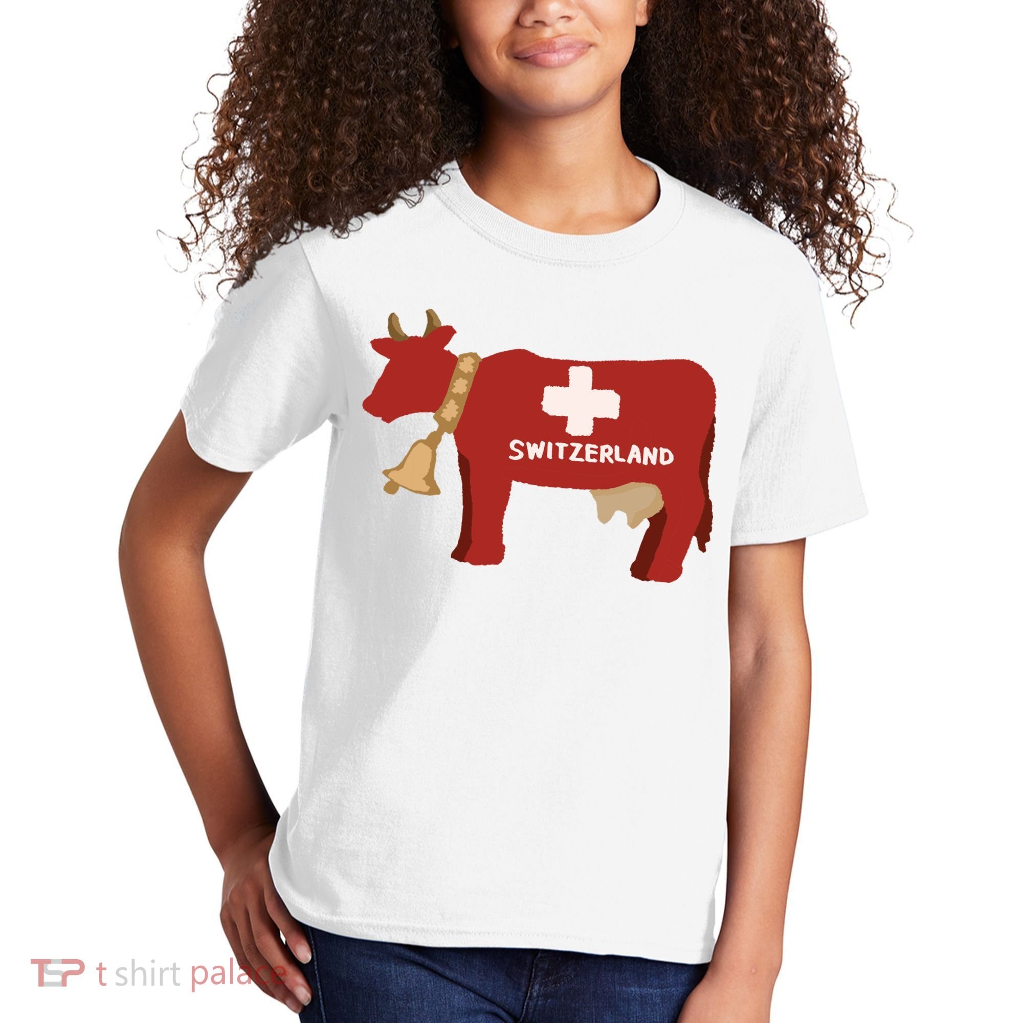 Switzerland Swiss Cow Kids T-Shirt