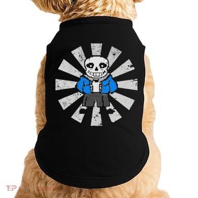 Sans Skeleton Cool Pixel Art Gift Doggie Tank