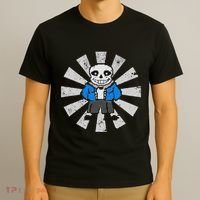 Sans Skeleton Cool Pixel Art Gift T-Shirt thumb 3