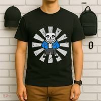 Sans Skeleton Cool Pixel Art Gift T-Shirt thumb 6