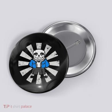 Sans Skeleton Cool Pixel Art Gift Button
