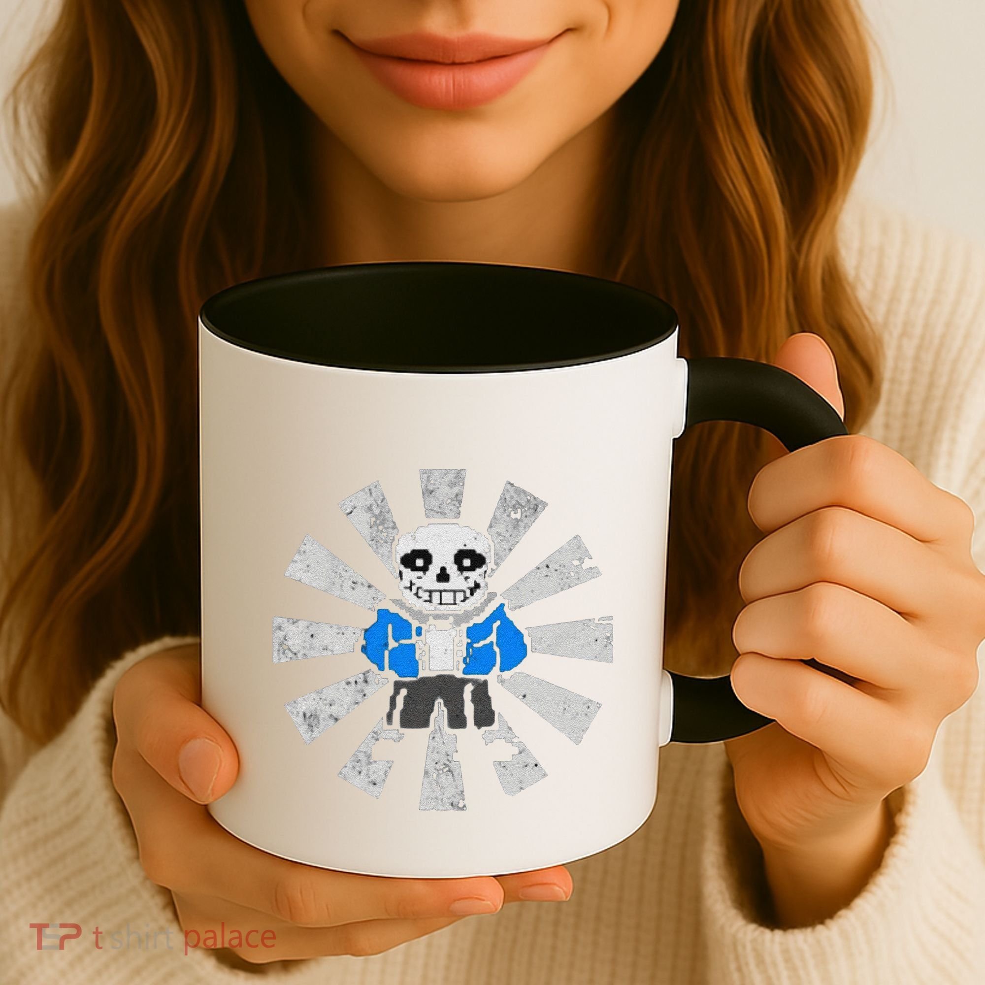 Sans Skeleton Cool Pixel Art Gift Coffee Mug