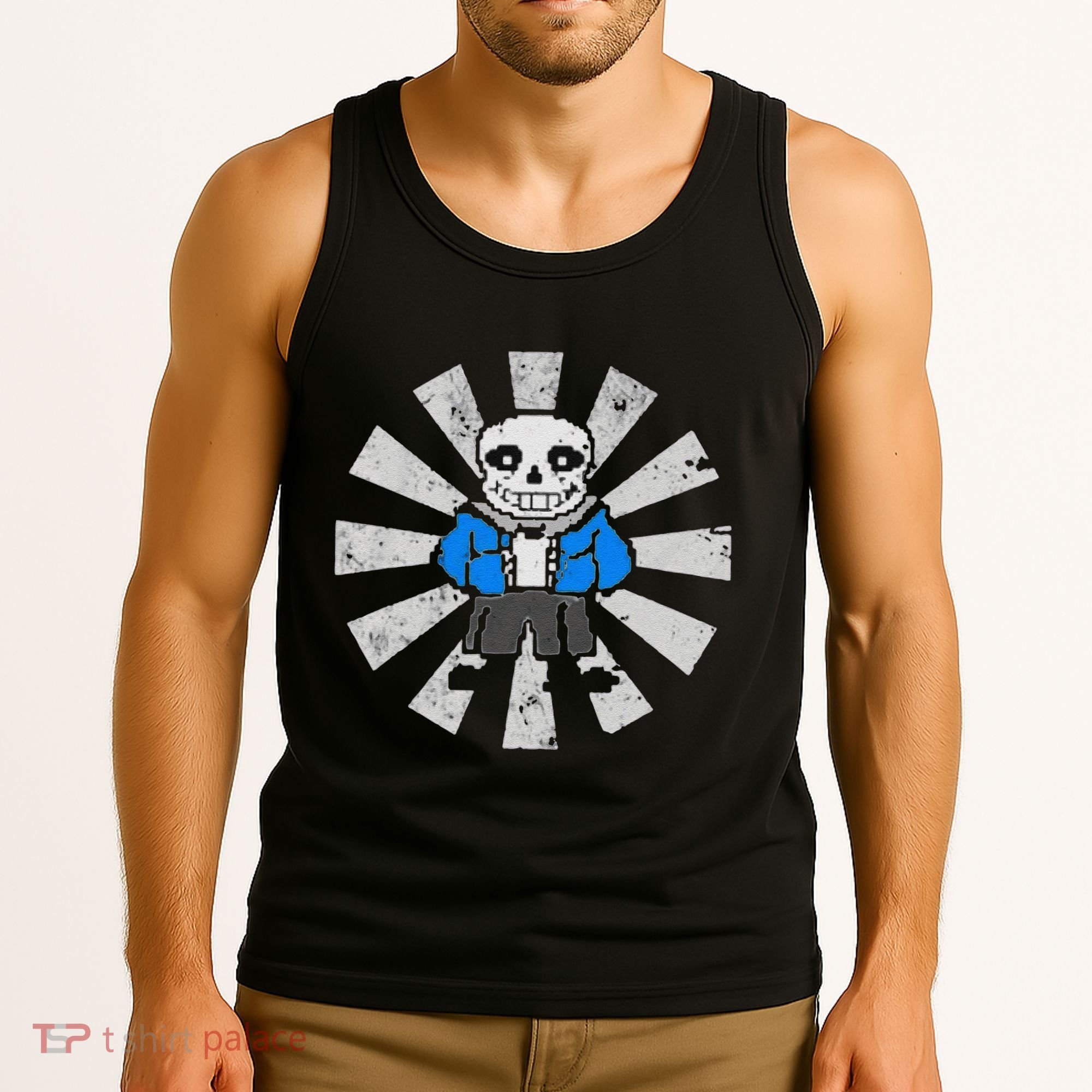 Sans Skeleton Cool Pixel Art Gift Tank Top