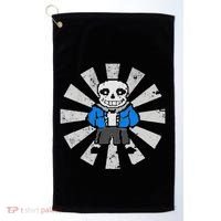 Sans Skeleton Cool Pixel Art Gift Golf Towel thumb 0