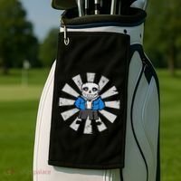 Sans Skeleton Cool Pixel Art Gift Golf Towel thumb 2