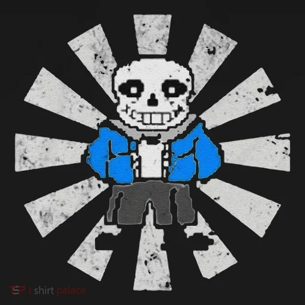 Sans Skeleton Cool Pixel Art Gift Women's Long Sleeve Shirt
