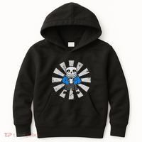 Sans Skeleton Cool Pixel Art Gift Kids Hoodie thumb 0