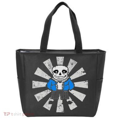 Sans Skeleton Cool Pixel Art Gift Tote Bag