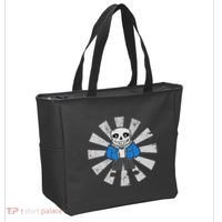 Sans Skeleton Cool Pixel Art Gift Tote Bag thumb 2