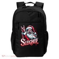 Sleigher Santa Claus Rock Christmas Funny Hail Santa Gift Backpack thumb 0
