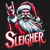 Sleigher Santa Claus Rock Christmas Funny Hail Santa Gift Women's Hoodie thumb 2