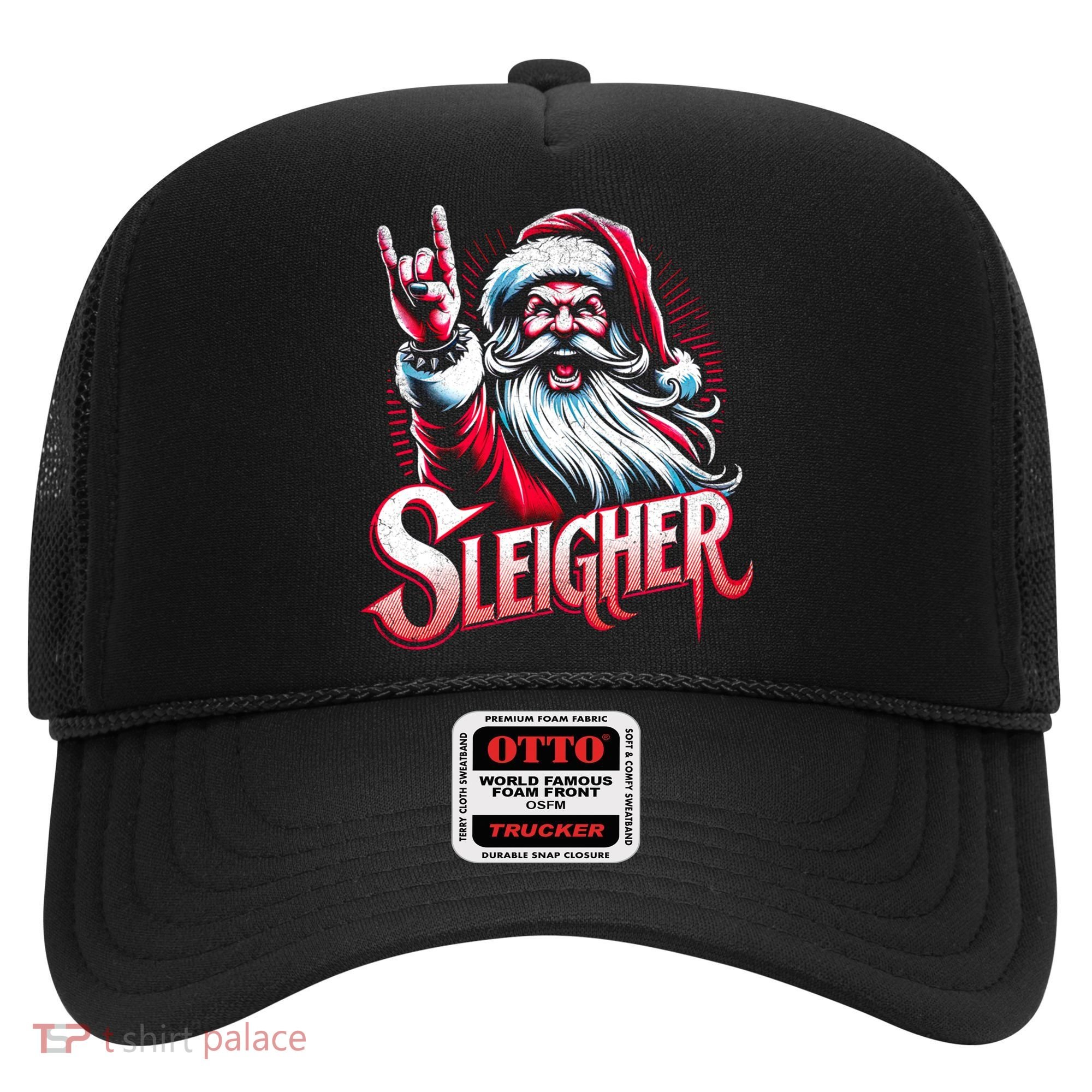 Sleigher Santa Claus Rock Christmas Funny Hail Santa Gift Hat
