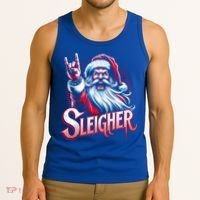 Sleigher Santa Claus Rock Christmas Funny Hail Santa Gift Tank Top thumb 3