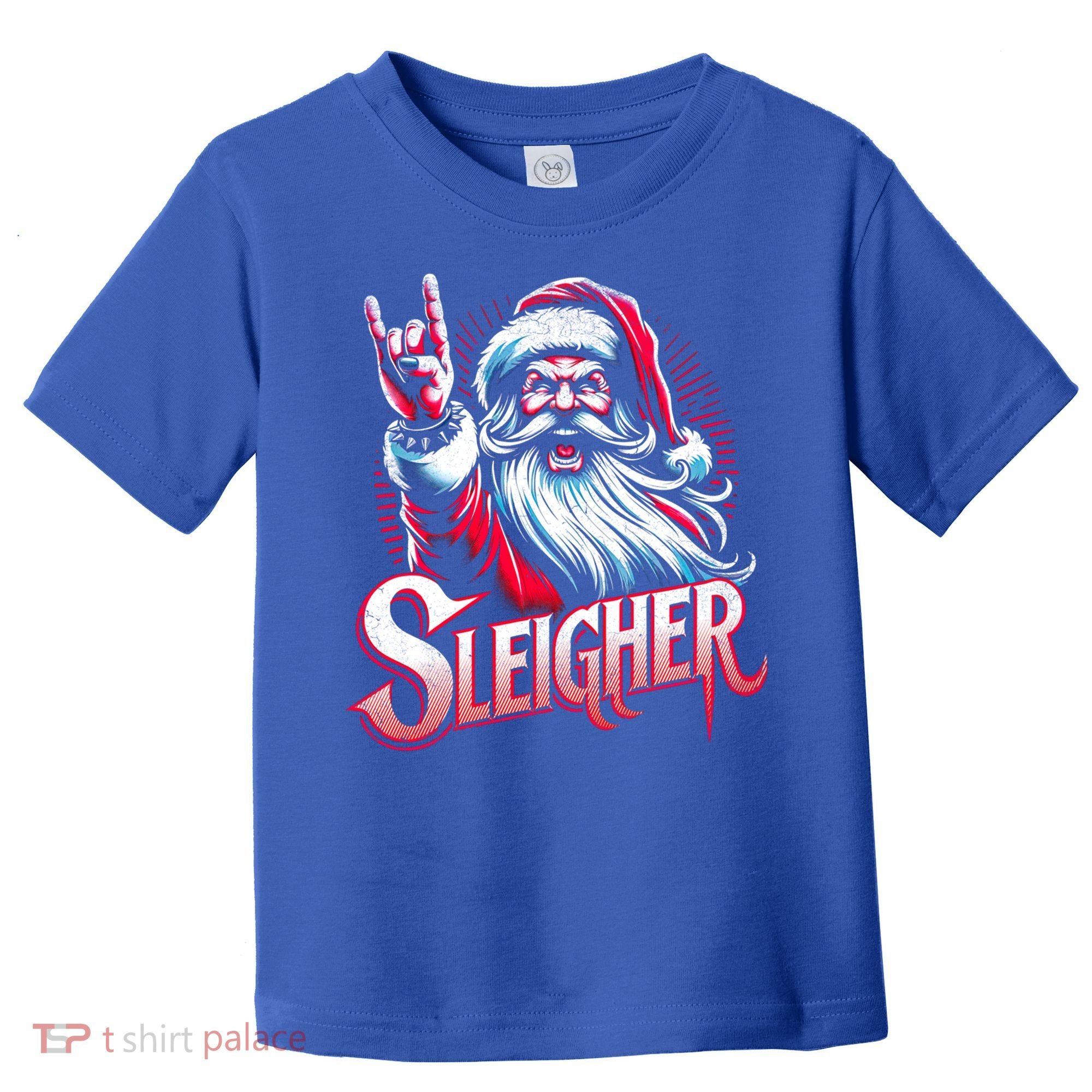 Sleigher Santa Claus Rock Christmas Funny Hail Santa Gift Toddler T-Shirt