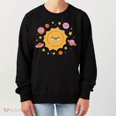 Solar System Cute Cartoon Women's Sweatshirt