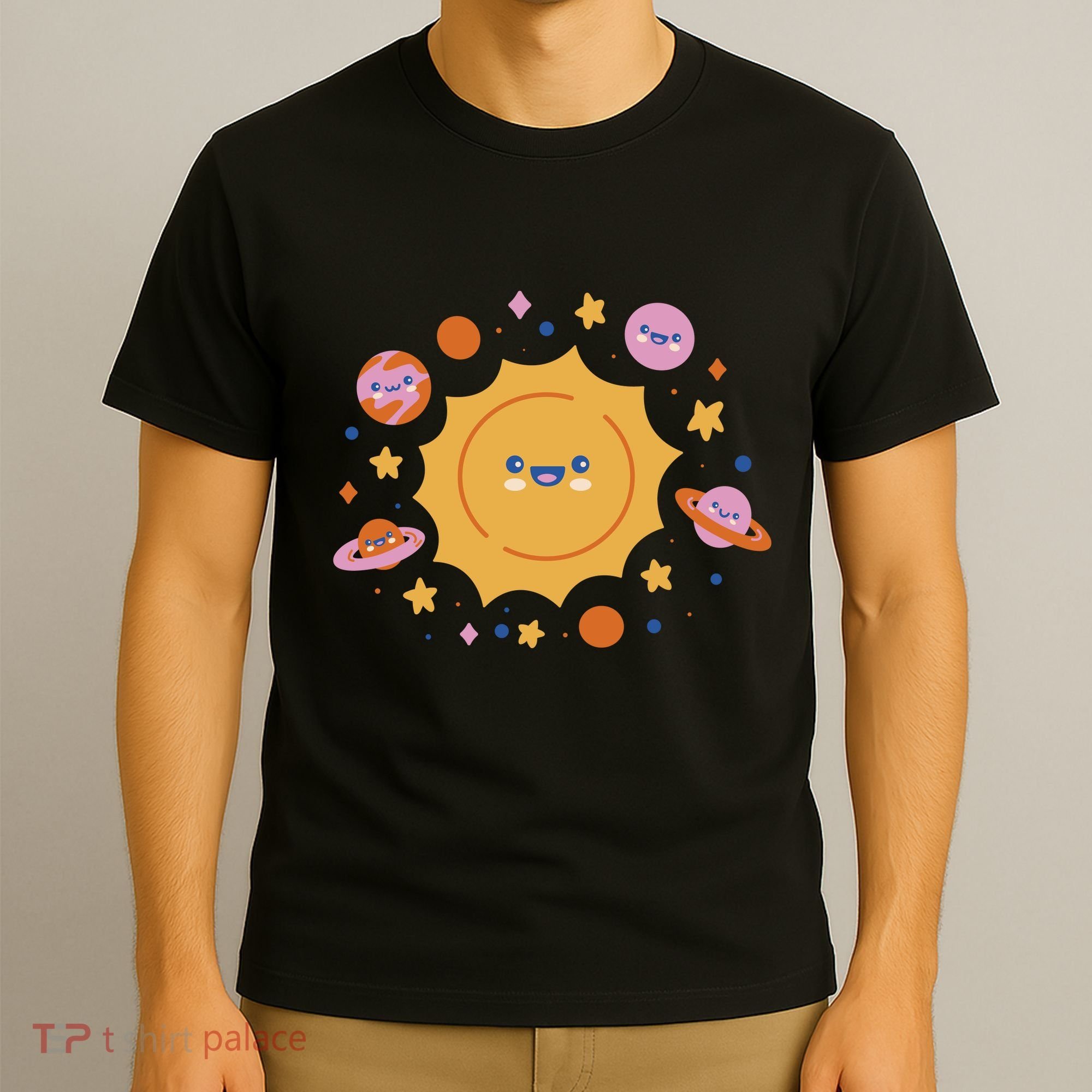 Solar System Cute Cartoon T-Shirt