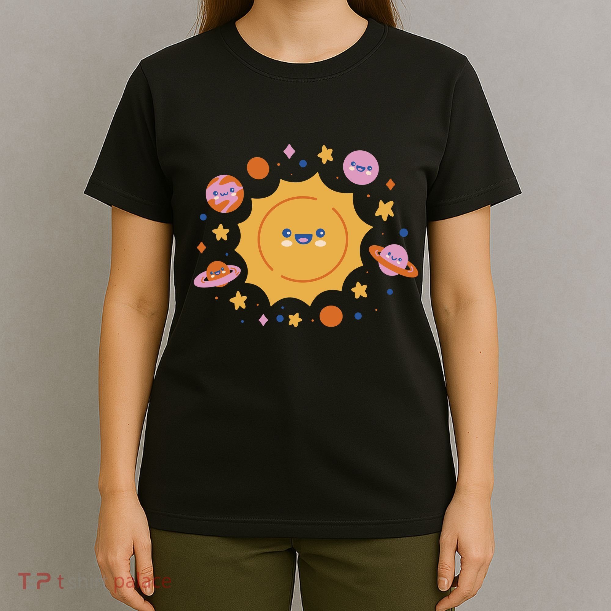 Solar System Cute Cartoon T-Shirt