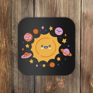 Solar System Cute Cartoon Coaster