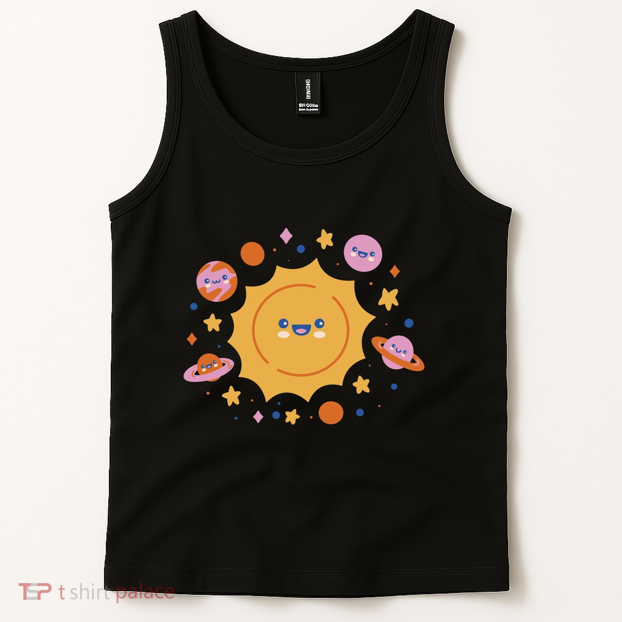 Solar System Cute Cartoon Tank Top