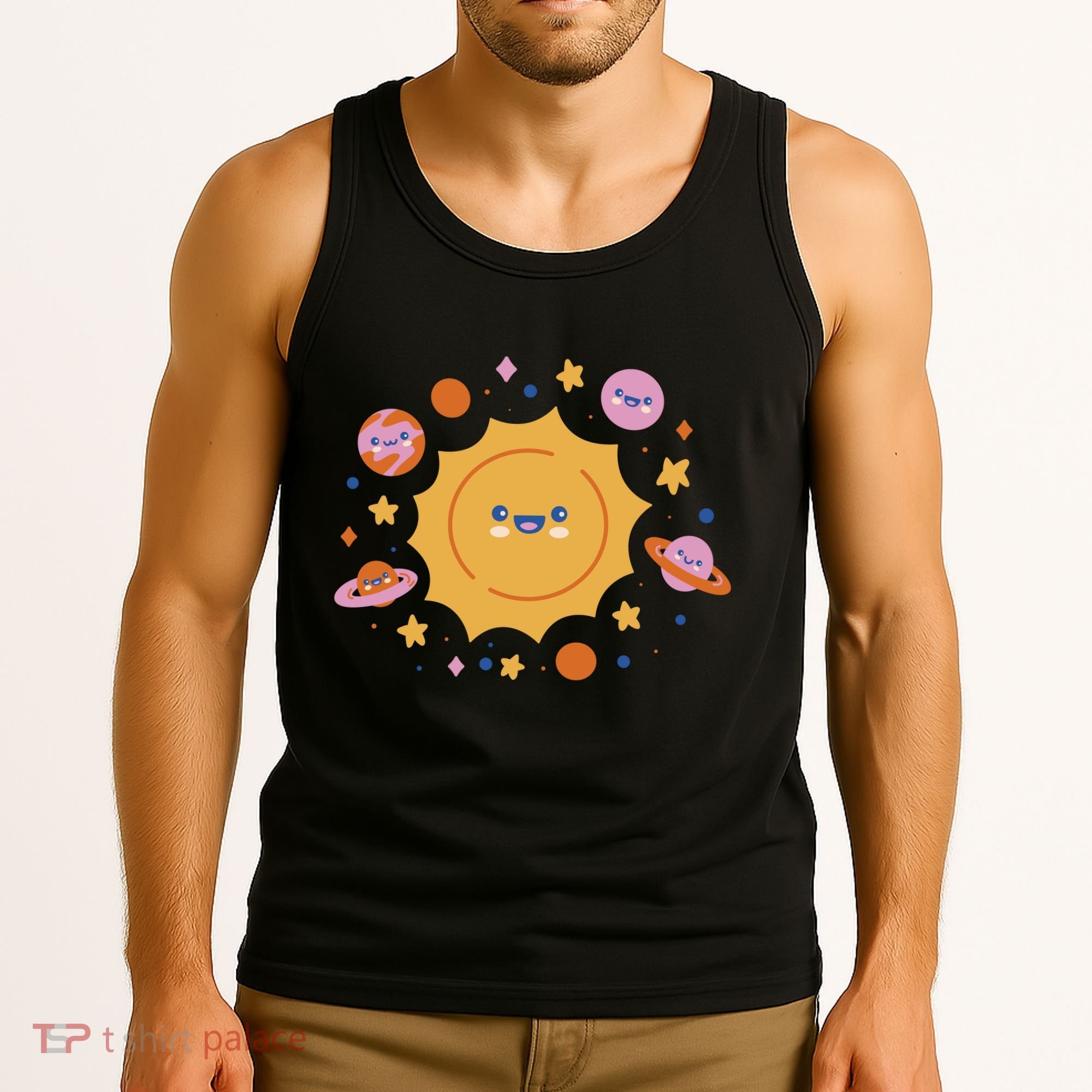 Solar System Cute Cartoon Tank Top