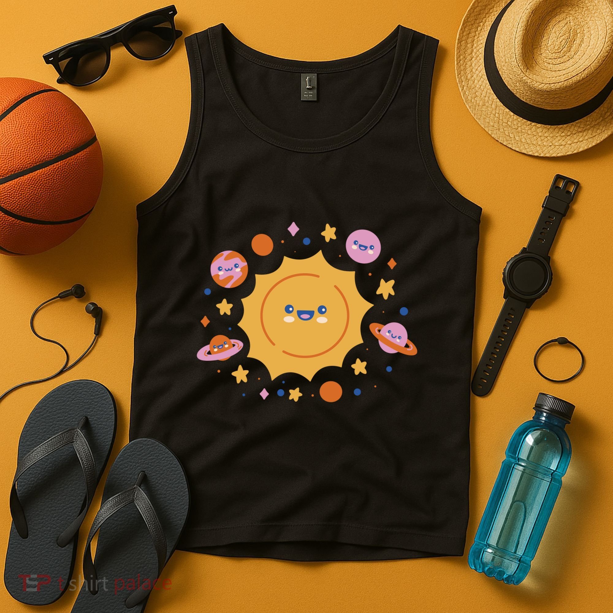 Solar System Cute Cartoon Tank Top