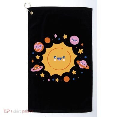 Solar System Cute Cartoon Golf Towel