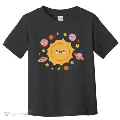 Solar System Cute Cartoon Toddler T-Shirt