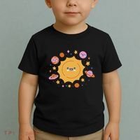 Solar System Cute Cartoon Toddler T-Shirt thumb 2