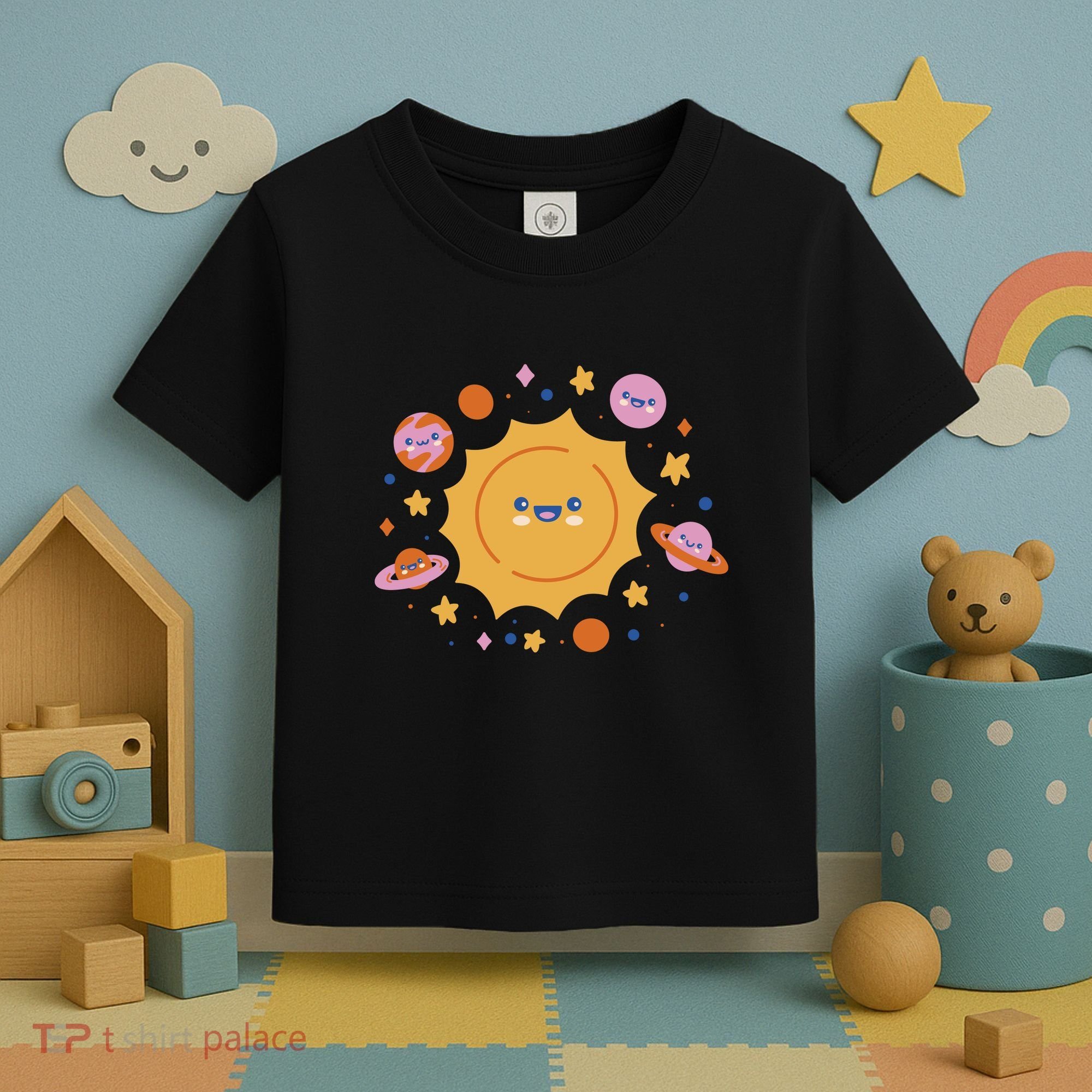 Solar System Cute Cartoon Toddler T-Shirt