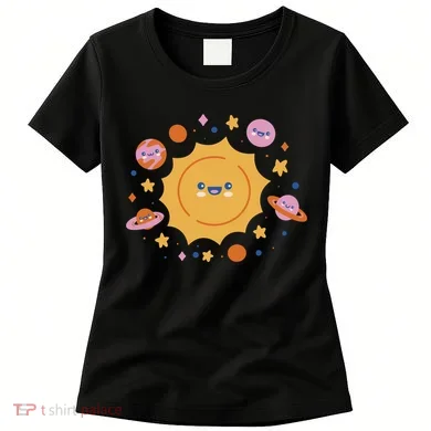 Solar System Cute Cartoon Women's T-Shirt