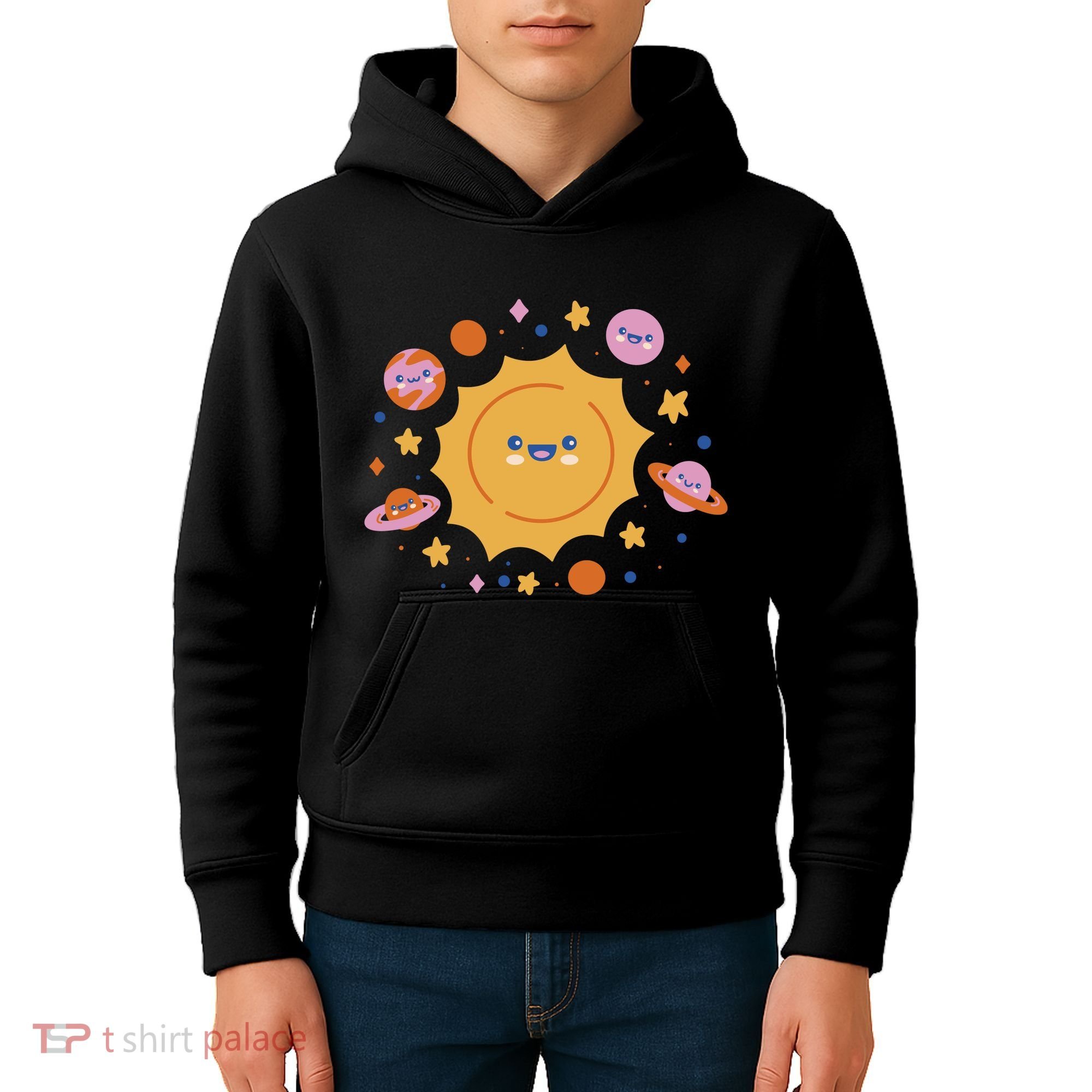 Solar System Cute Cartoon Kids Hoodie